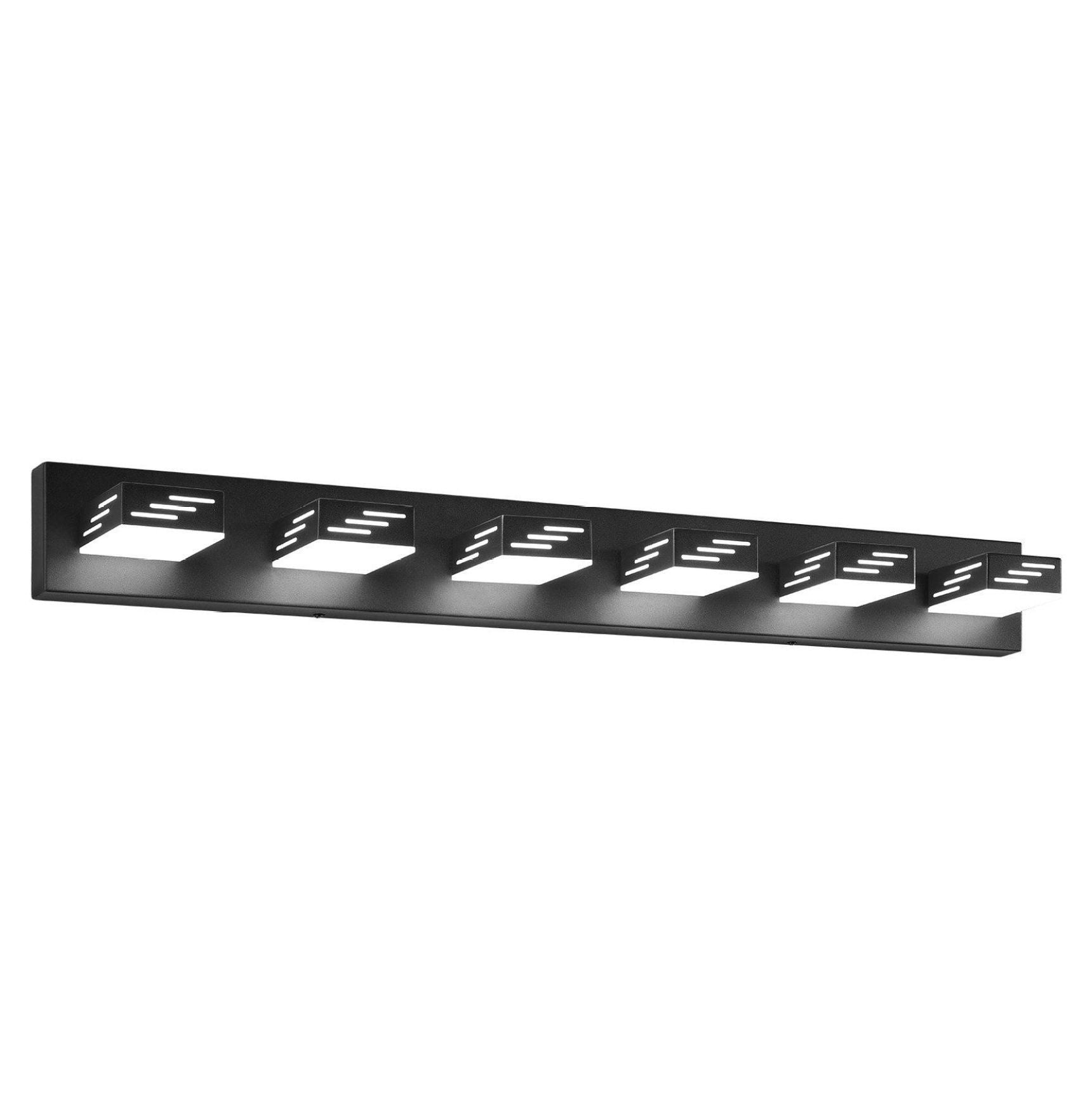 LED Bathroom Vanity Light Fixtures 6-Light, 40.35 Inch Modern Wall Sconce Lighting for Bathroom, Bedroom, Kitchen - 6000K Bright White, Adjustable