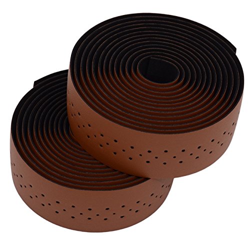 Carbon Fiber PU Leather Road Bike Handlebar Tape Bar Tapes - 2PCS Per Set