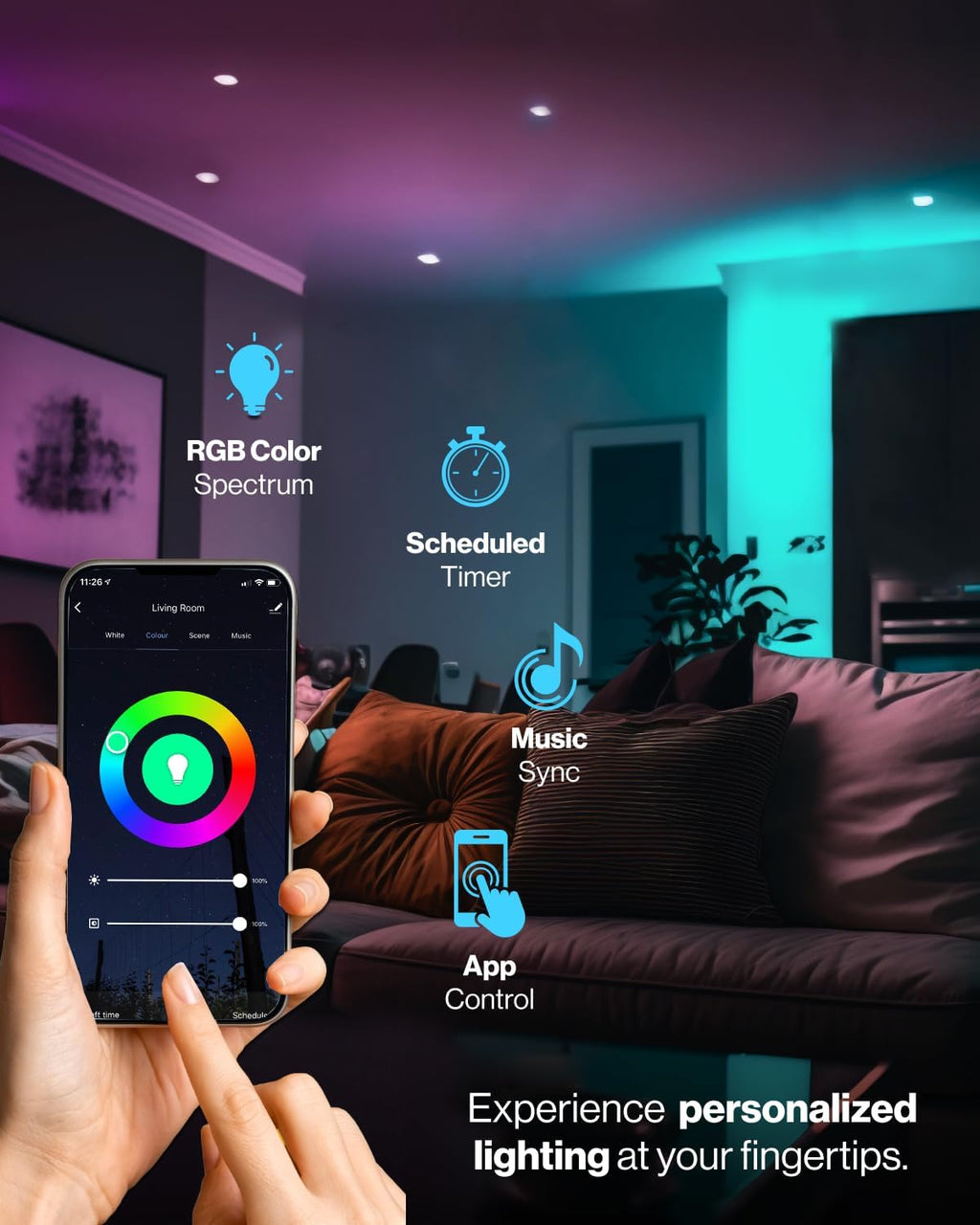 Sunco Lighting BR30 Alexa Smart Flood Light Bulb, Color Changing LED Recessed WiFi Bulb 8W, RGB CW, Dimmable, 650 LM, Compatible with Alexa & Google Assistant, E26 Base, No Hub Required, 10 Pack