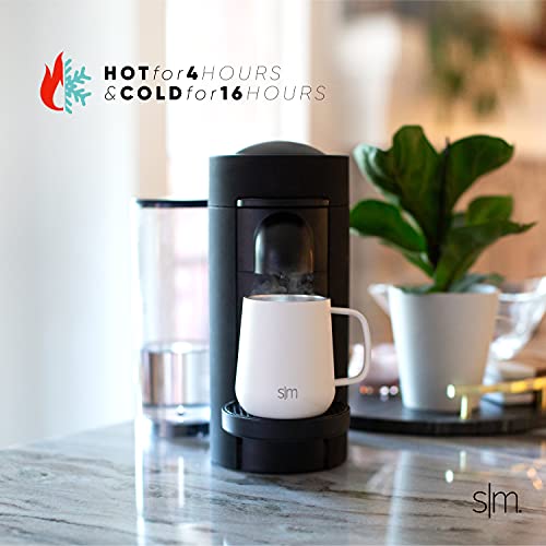 Simple Modern Travel Coffee Mug with Lid and Handle | Reusable Insulated Stainless Steel Coffee Tumbler Tea Cup | Gifts for Women Men Him Her | Voyager Collection | 12oz | Ocean Water