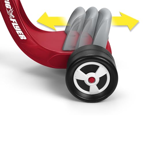 Radio Flyer Deluxe Big Flyer 16 Inch Big Front Wheel Chopper Style Tricycle with Adjustable Seat Recommended for Ages 3 to 7, Red
