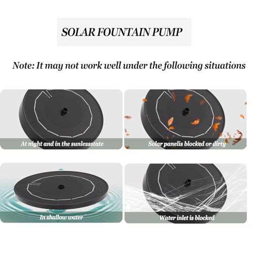 Solar Powered Bird Bath with Fountains for Hummingbirds,Stable Stylish Design with 5-Prong Base Metal Stake Plastic Bird Baths for outside Lawn Patio Yard Garden