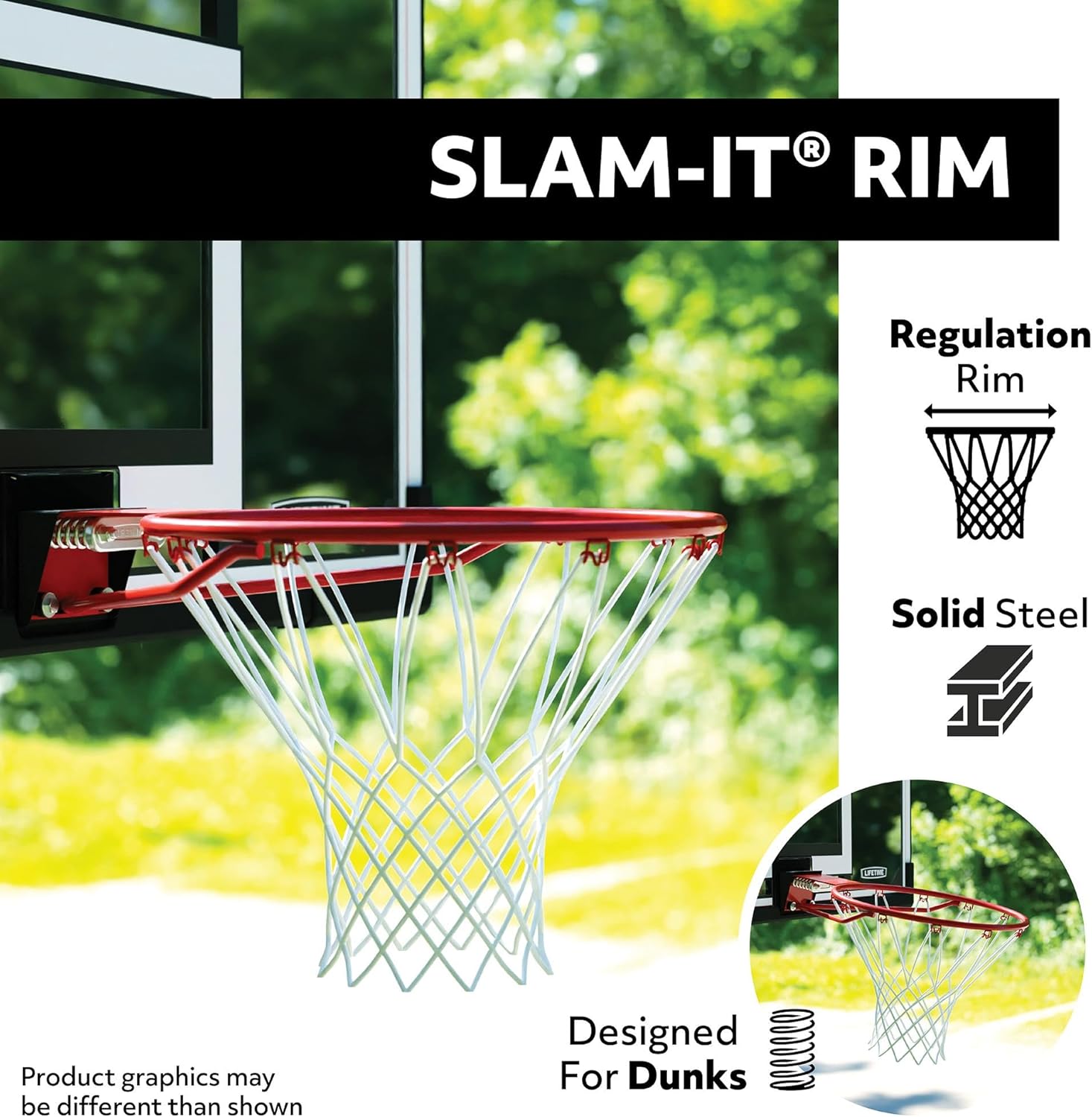 Lifetime 73621 48 in. Fusion Acrylic Backboard and Rim Combo