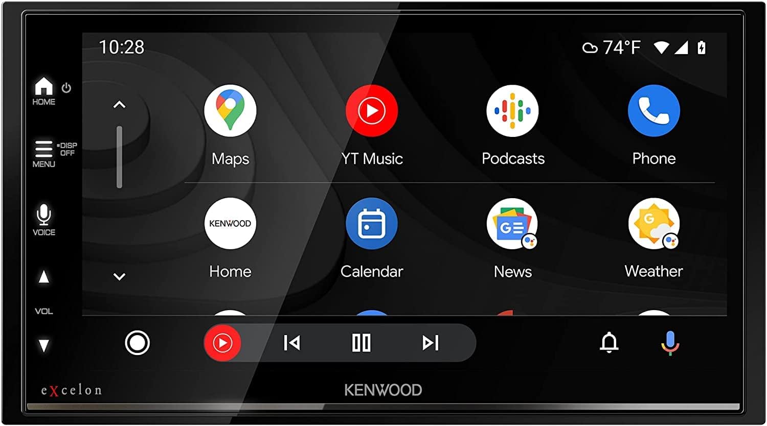 KENWOOD DMX709S eXcelon 6.95-Inch Capacitive Touch Screen, Car Stereo, CarPlay and Android Auto, Bluetooth, AM/FM HD Radio, MP3 Player, USB Port, Double DIN, 13-Band EQ Plus SXV300V1 SiriusXM Tuner