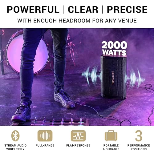 HeadRush FRFR112 MKII - 2500W Electric and Bass Guitar Amp, 12" Full-Range Flat-Response Bluetooth Speaker for Multi-FX and Amp Modeling Processors