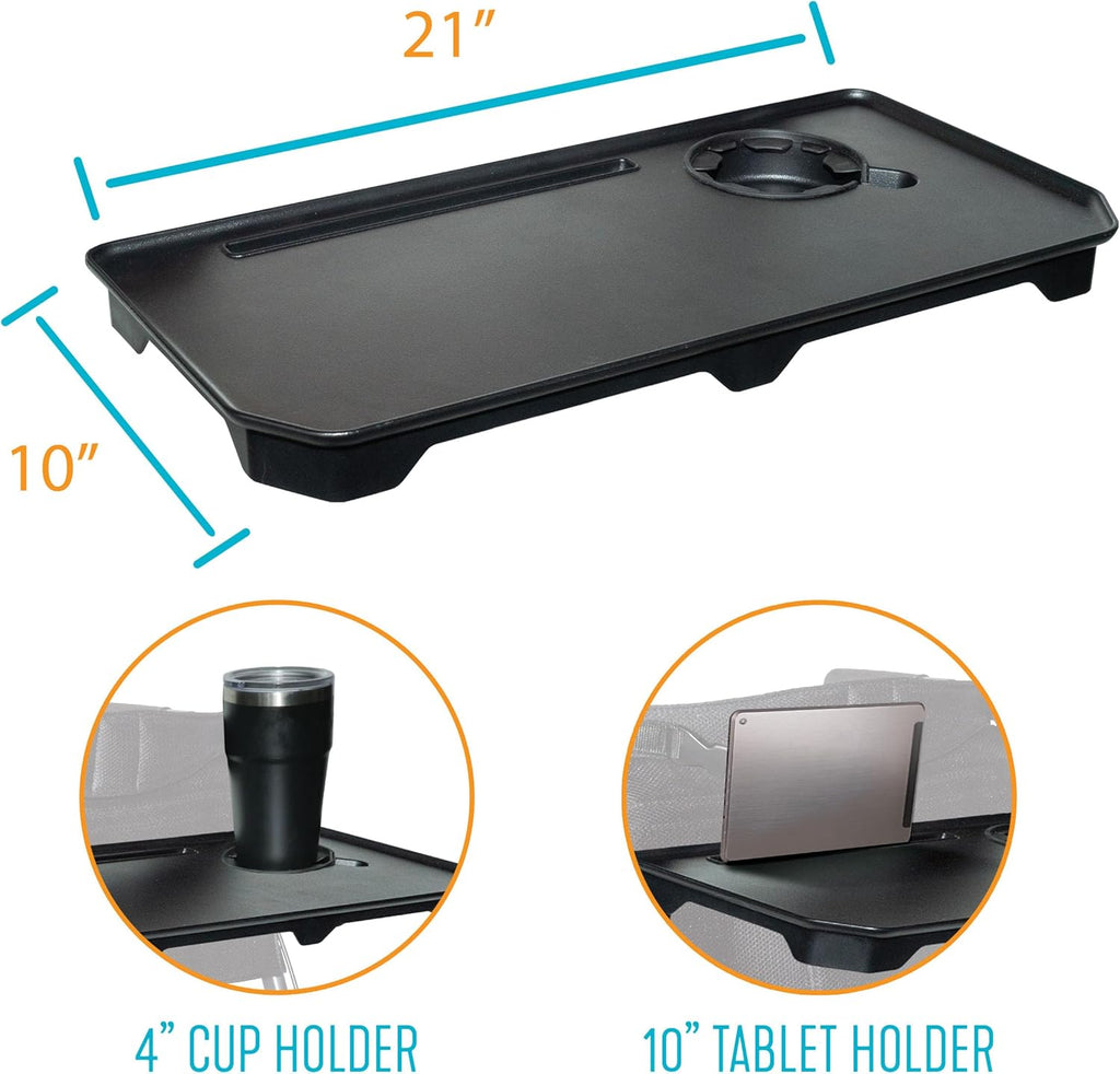 Stander Walker Tray Table, Mobility Walker Tray Accessory for Walkers and Rollators with Cup Holder, Tool-free Assembly, Multipurpose Tray for Eating, Crafts, Laptop