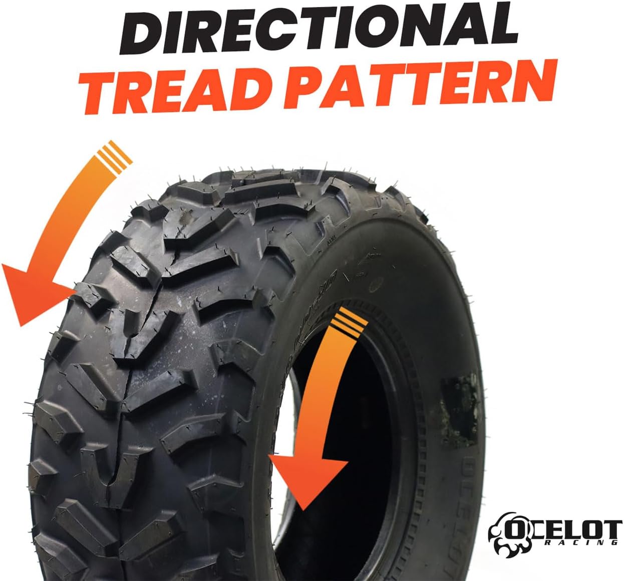 Ocelot P367 22x9-10 ATV UTV All-Terrain Tire with 6-ply Construction, OEM Style Tread, Wide Footprint for Mud and Soft Dirt, Designed for Durability and Extra Grip on Hardpack Solid Surfaces