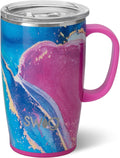 Swig Life 18oz Travel Mug | Insulated Tumbler with Handle and Lid, Cup Holder Friendly, Dishwasher Safe, Stainless Steel, Travel Coffee Cup, Insulated Coffee Mug with Lid and Handle (Razzleberry)