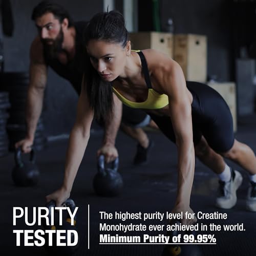 Pure Creapure Micronized Creatine Monohydrate Powder, Promotes Muscle Growth, Increase Muscle Mass, Enhance Strength, 99.99% Purity, 3rd Party Tested, 270g (54 Servings)