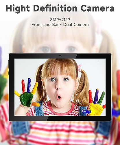 2024 Newest Tablet with Keyboard Tablets 2 in 1 8GB+64GB 10 inch Tablet and Case Mouse Stylus Game Android 13.0 Tablets PC 10.1 IPS Screen Tableta Computer 8MP Dual Camera WiFi BT Blue Tab