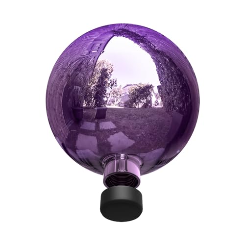 Alpine Corporation 10" Diameter Indoor/Outdoor Glass Gazing Globe Festive Yard Décor, Blue