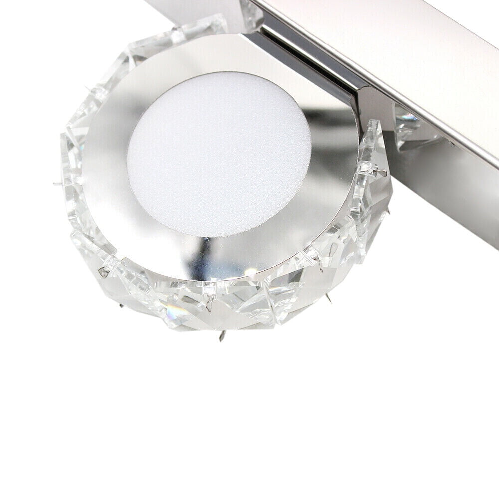 Modern LED Crystal Mirror Light Front Wall Lamp Bathroom Vanity Light Fixture for Bathroom, Mirror-front