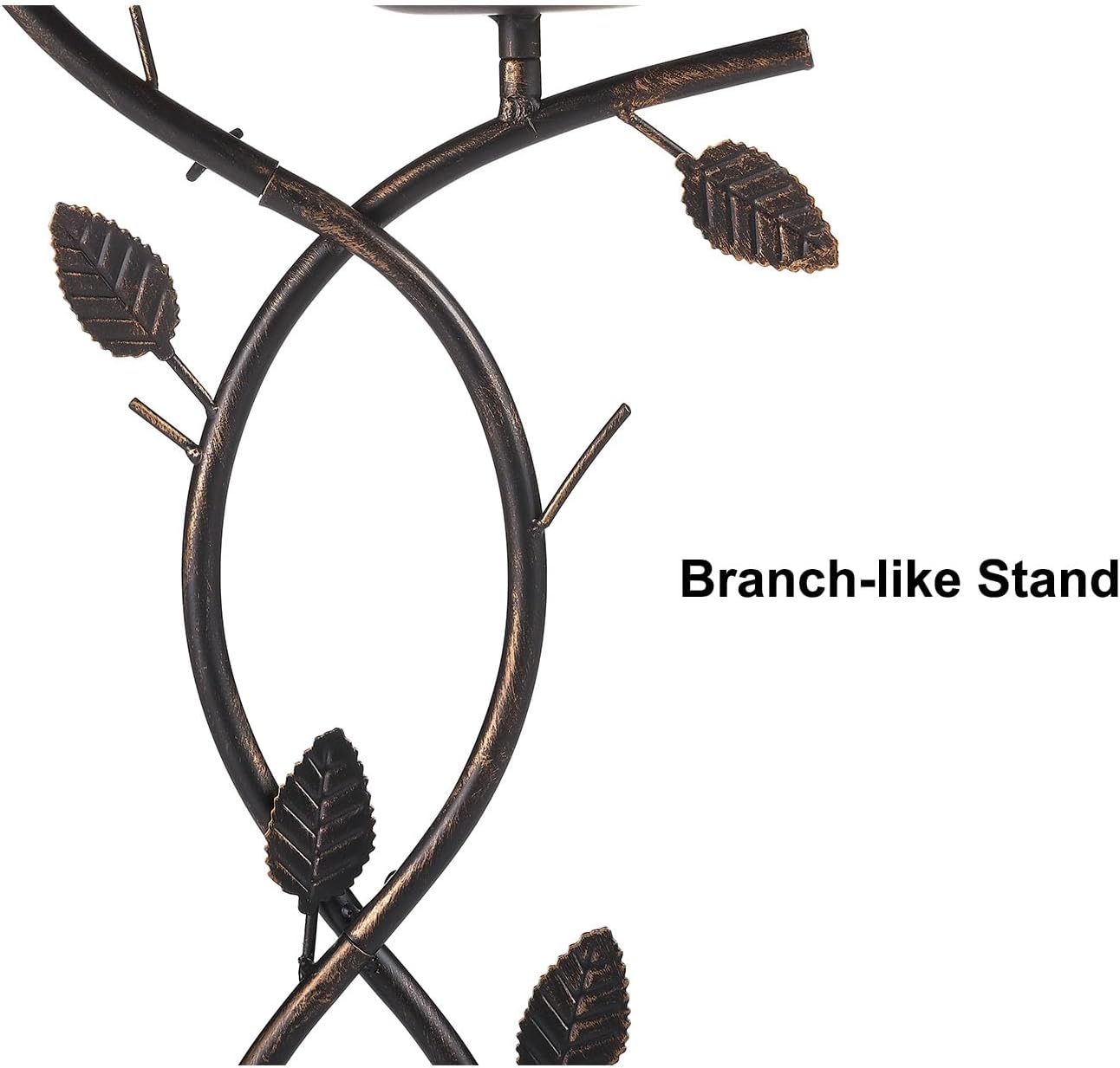 Iron Bird Baths for Outdoors, 28" H Bird Bath Feeder Bowl Stand for Outside Garden, Bronze…