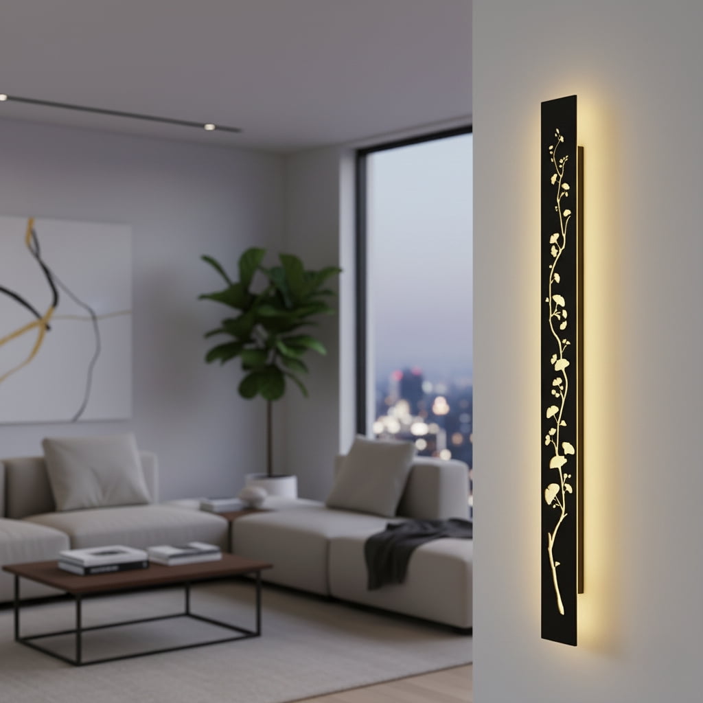 1 Pack 11.8inch-Black waterproof outdoor wall light, modern outdoor LED long wall light waterproof wall light, porch light, outdoor 3000K wall light, suitable for villas, courtyards, gardens, garages