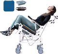 Upgrade Cushion-Juiwere Shower Chair with Arms and Back,Reclining Shower Chair with Wheels,Tilt 45° Shower Wheelchair with Headrest,Medical Shower Chairs for Adults