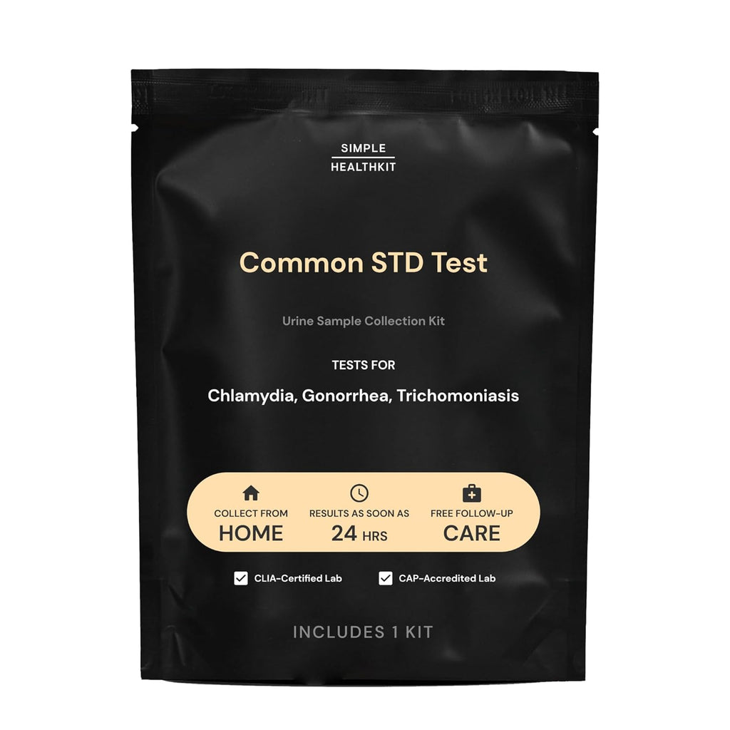 At-Home STD Test for Chlamydia, Gonorrhea, and Trichomoniasis - Tests for 3 Most Common STDs - STD Testing Kit - Free Follow Up Care & Fast Lab Results