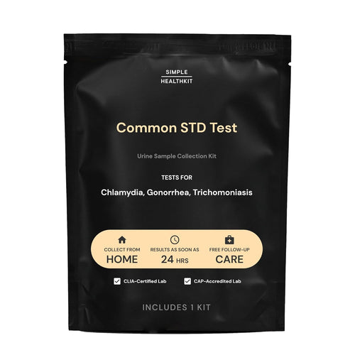 At-Home STD Test for Chlamydia, Gonorrhea, and Trichomoniasis - Tests for 3 Most Common STDs - STD Testing Kit - Free Follow Up Care & Fast Lab Results