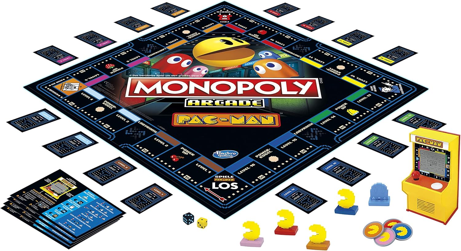 Monopoly Arcade Pac-Man, Monopoly Board Game for Children Aged 8+, Includes Bank and Arcade Machine