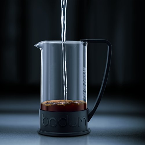 Bodum 34oz Brazil French Press Coffee Maker, High-Heat Borosilicate Glass, Red - Made in Portugal