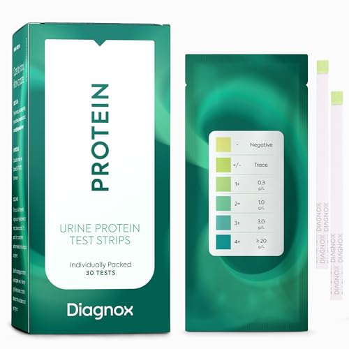 Protein Urine Test Strips Kit - Individually Packed at Home Urine Protein Test Strips - Urinalysis Strips for Protein in Urine (30 Pack)