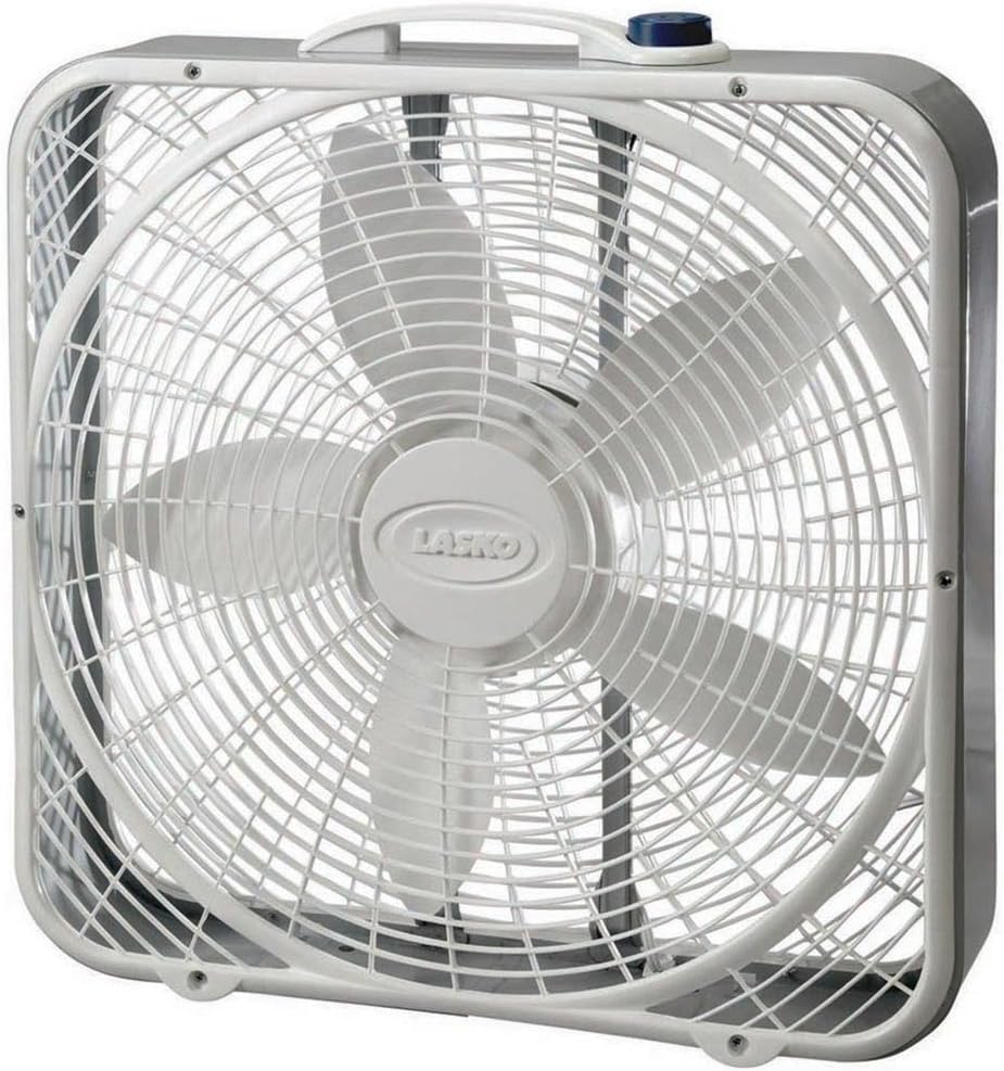 Lasko, White 3733 Box Fan, 3-Speed, Inch, 20"