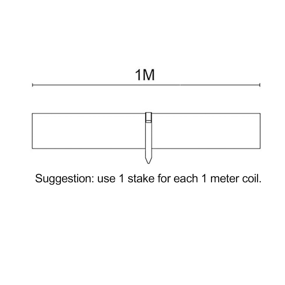 Amazon Basics Landscape Edging Coil, 10 Stakes, 5 inch x 40FT, Brown