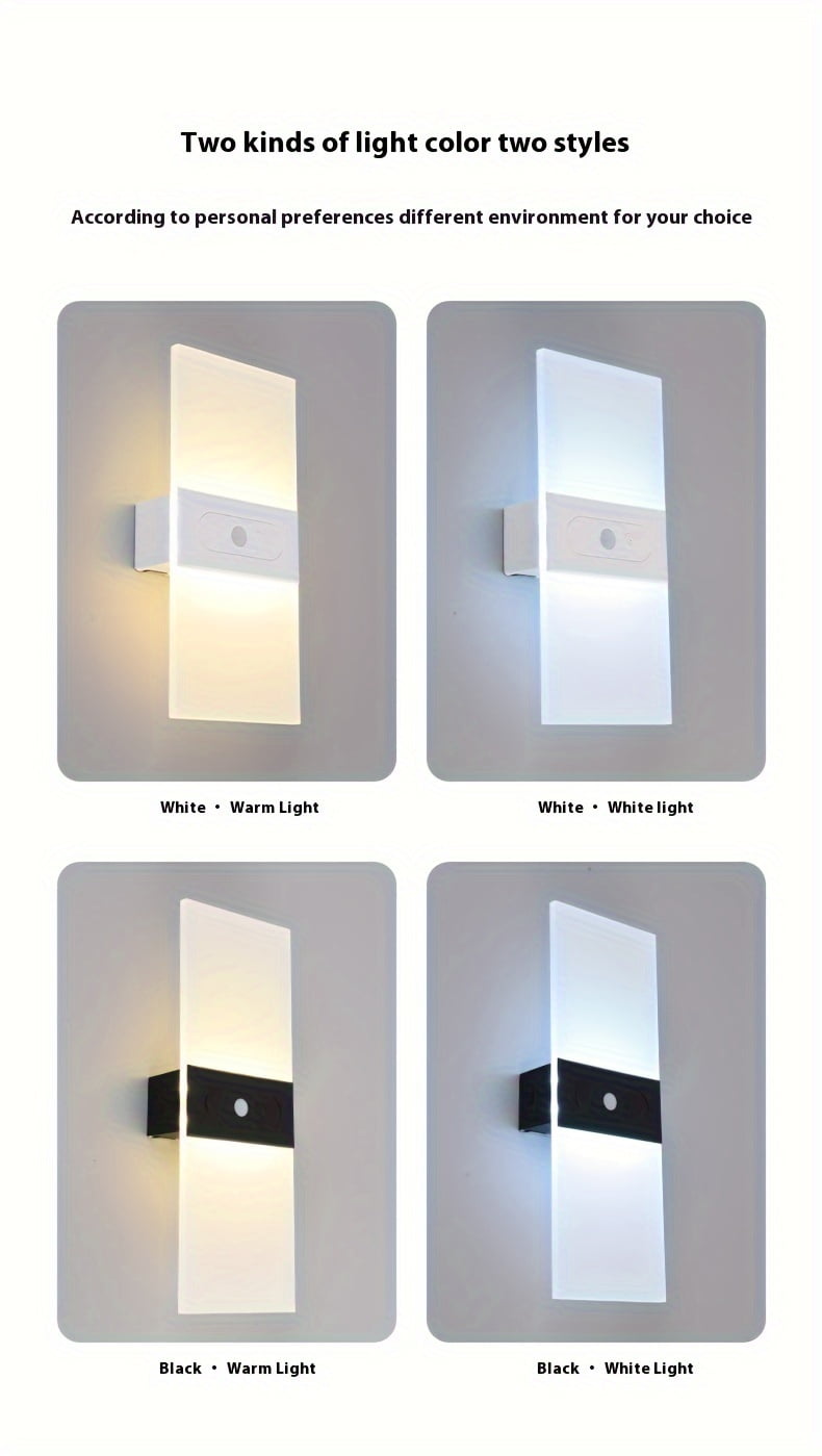 Battery Operated Wall Sconce, Wall Lights For Bedroom Living Room Hallway Decor, Rechargeable Motion Sensor Light Indoor, Magnetic Closet Lights, Wireless Under Counter Lights For Kitchen