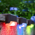 Solar Deck Lights Outdoor 8 Pack,Solar Lights Outdoor for Patio Brown Solar Step Lights LED Waterproof Lighting for Fence, Stair, Deck,Patio,Yard (Warm White)