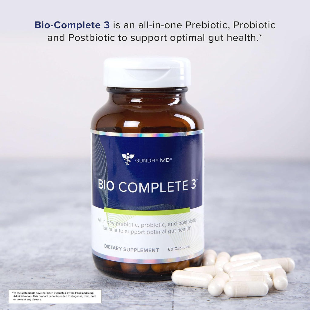 Gundry MD Bio Complete 3 and Total Restore Bundle - Prebiotic, Probiotic, Postbiotic to Support Optimal Gut Health