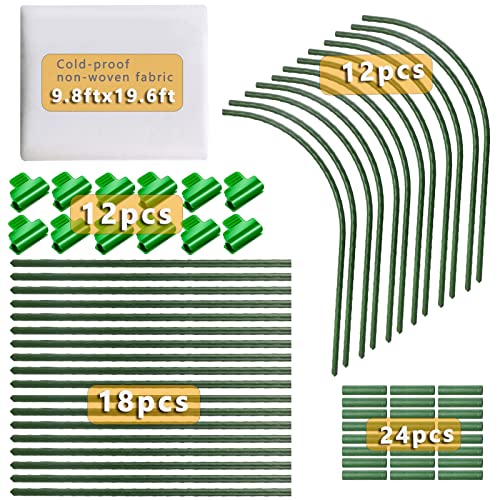 Greenhouse Hoops Grow Tunnel，for Raised Garden Beds, Greenhouse Kit，DIY Plant Support Garden Stakes for Row Cover，Reuseable Gardening Supplies for Plants Vegetables
