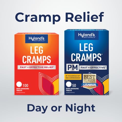 Hyland's, Leg Cramps PM Tablets, Nighttime Formula, Natural Relief of Calf, Foot and Leg Cramps at Night, Quick Dissolving Tablets, 50 Count