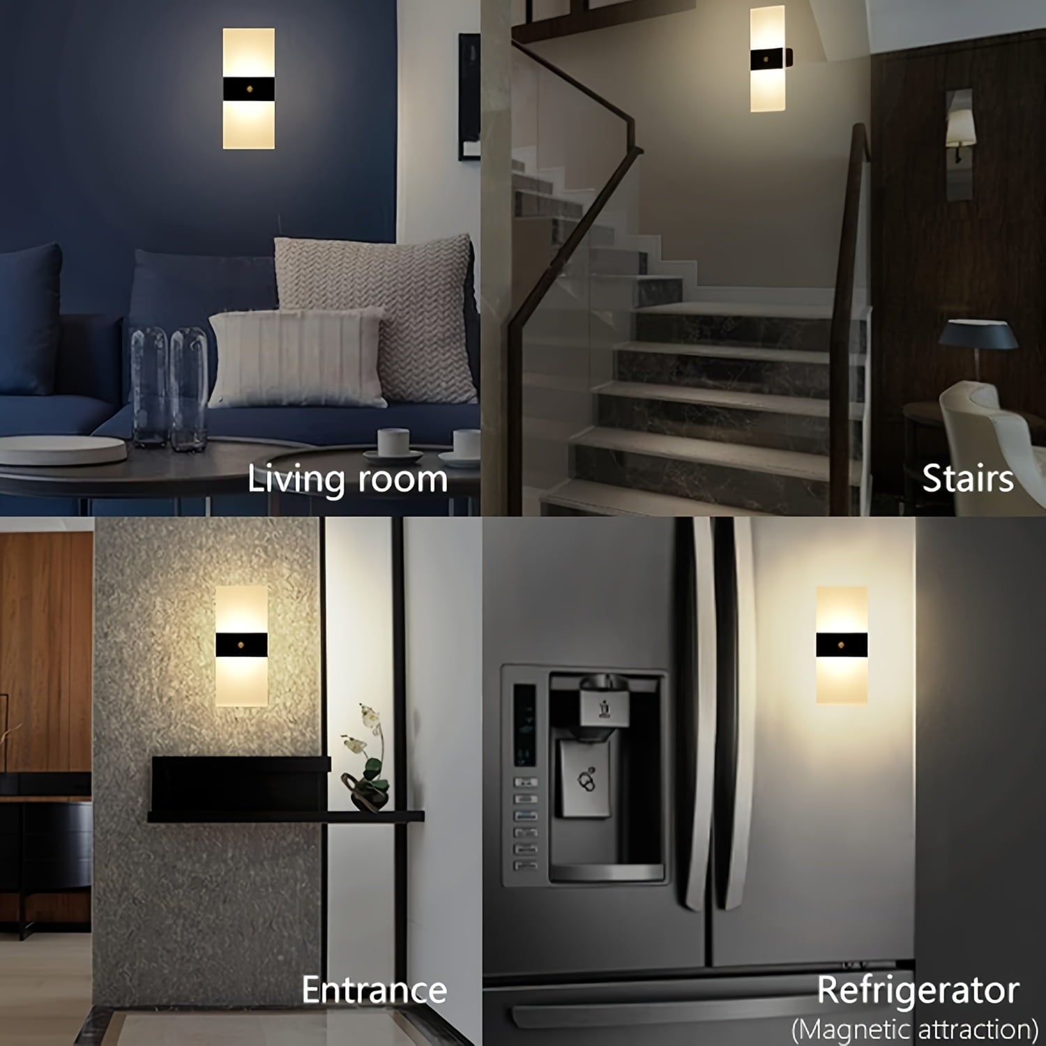 Battery Operated Wall Sconce, Wall Lights For Bedroom Living Room Hallway Decor, Rechargeable Motion Sensor Light Indoor, Magnetic Closet Lights, Wireless Under Counter Lights For Kitchen