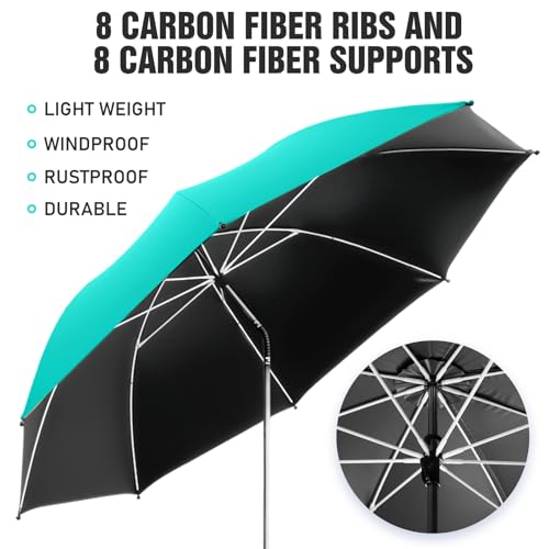 41.8" Chair Umbrella with Clamp, SPF50+, 360 ° Adjustable Umbrella for Chair, Camping Chair with Umbrella also for Beach Chair, Golf Carts(Not Include Chair)