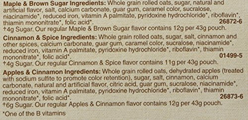 Quaker Instant Oatmeal Lower Sugar, Flavor Variety Pack, 10 Count Boxes, 11.5 Ounce, (Pack of 4)