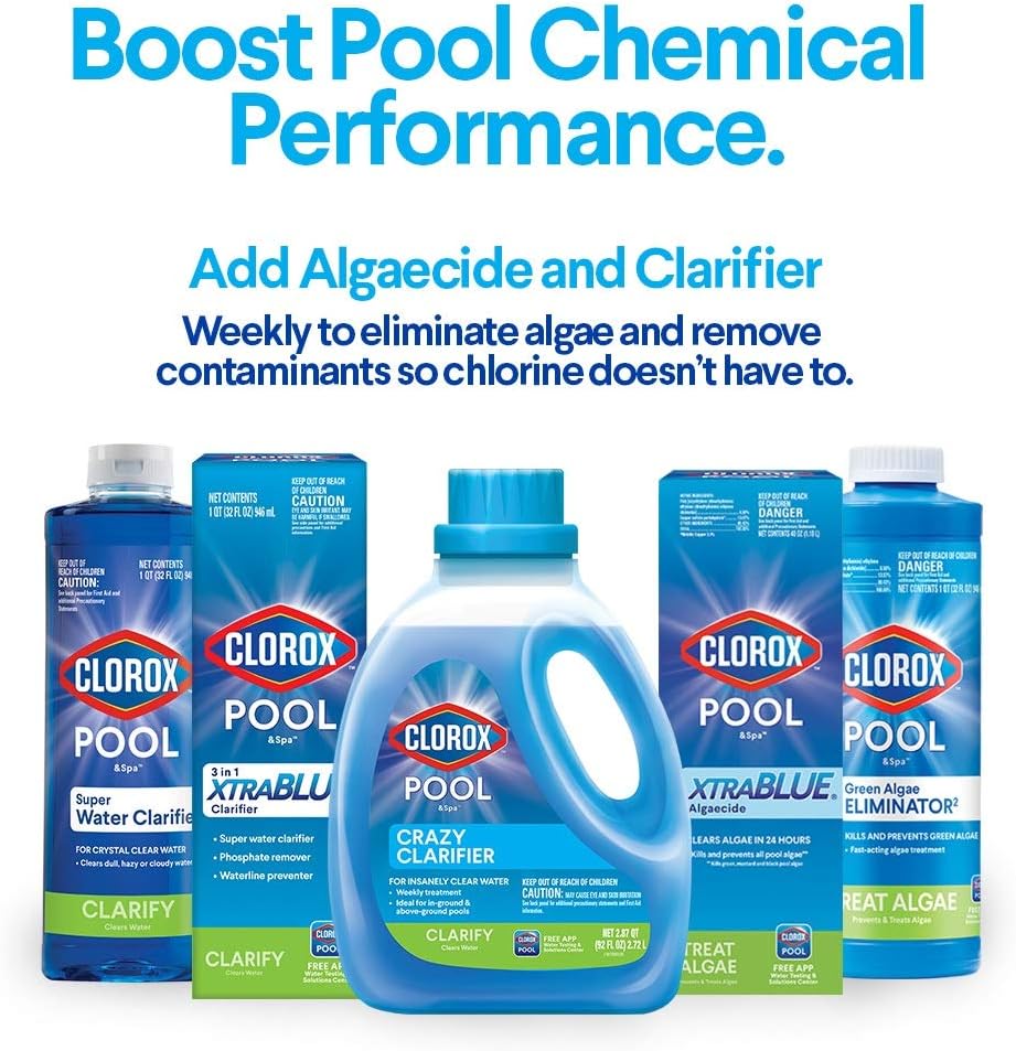 Clorox Pool&Spa 33506CLX Pool Shock XtraBlue (6 1-lb Bags), 6 Pack, White