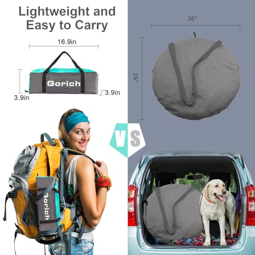 Gorich Beach Tent, Beach Shade Tent for 3/4-5/6-7/8-10 Person with UPF 50+ UV Protection, Portable Beach Tent Sun Shelter Canopy, Lightweight & Easy Setup Cabana Beach Tent
