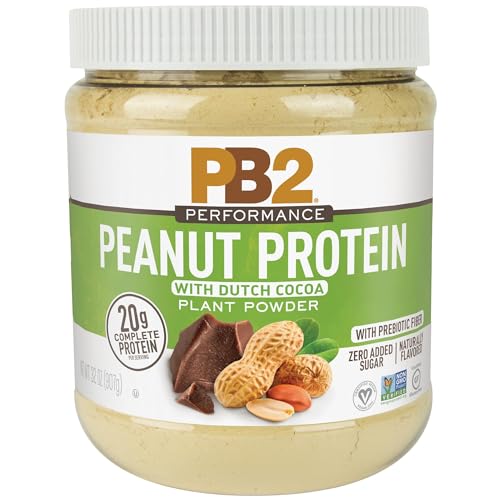 PB2 Performance Peanut Protein Powder with Madagascar Vanilla – [2 lb/32 oz Jar] – 20g of Vegan Plant Based Protein Powder, Non GMO, Gluten Free, Non Dairy