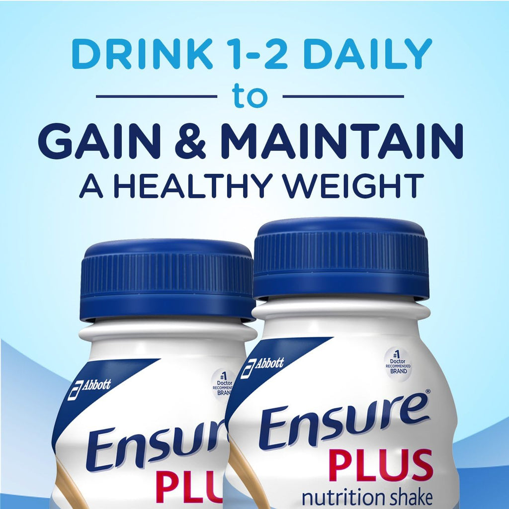 Ensure Plus Nutrition Shake with 13 grams of protein, Meal Replacement Shakes, Milk Chocolate, 8 fl oz, 16 count