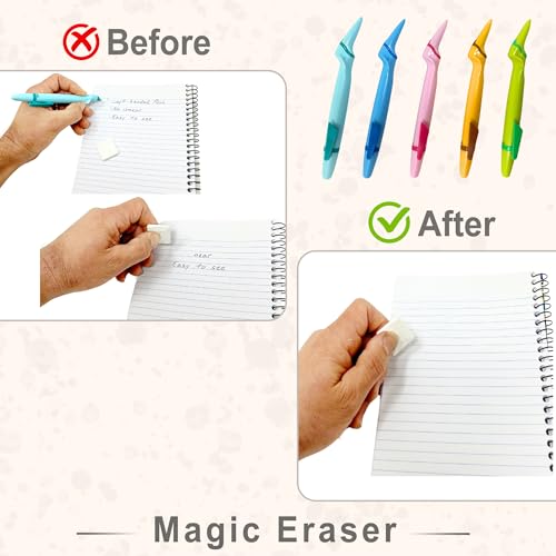 Lefty’s Left Handed Erasable Pen No Smear - Smudge Free Soft Grip - Effortless Writing Comfort - Quick-Dry Pens for Back to School - Gifts for Left-Handed People, Lefty Adults, Kids