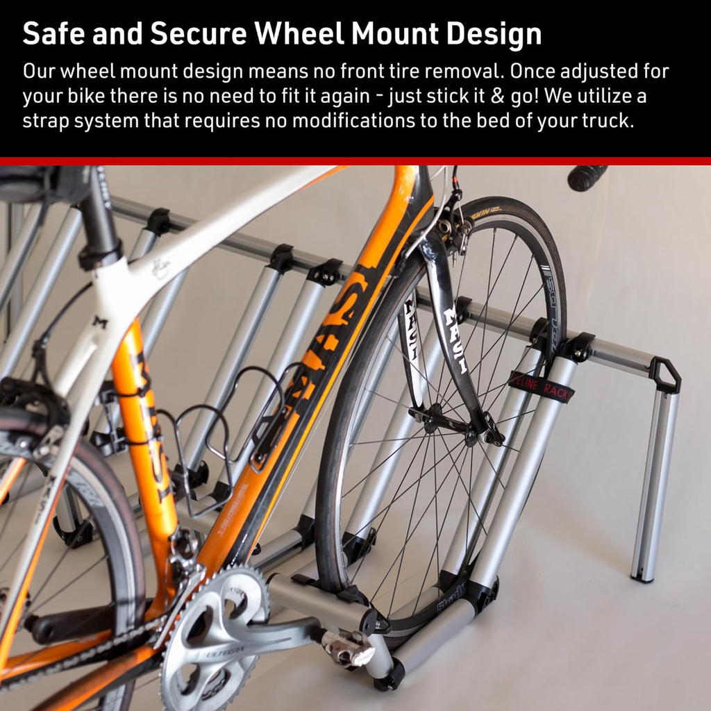 3 Bike Rack for Truck Bed | Ideal Fit for Compact Truck Models | 3 Standard Tire Bike Rack | Effortless Wheel Mount, Skip Front Tire Removal, Drill-Free Installation Ideas