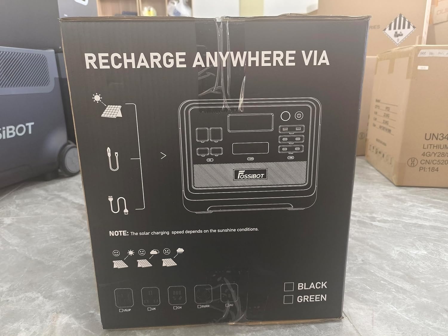 FOSSiBOT F2400 Portable Power Station, 2048Wh LiFePO4 Battery Backup/100-110V AC 2400W Outlets (4800W Peak)/ 1.5H Fast Charging/12V DC/18W USB-A/20W/100W USB-C/LED for Home Use Camping RV Emergency 1