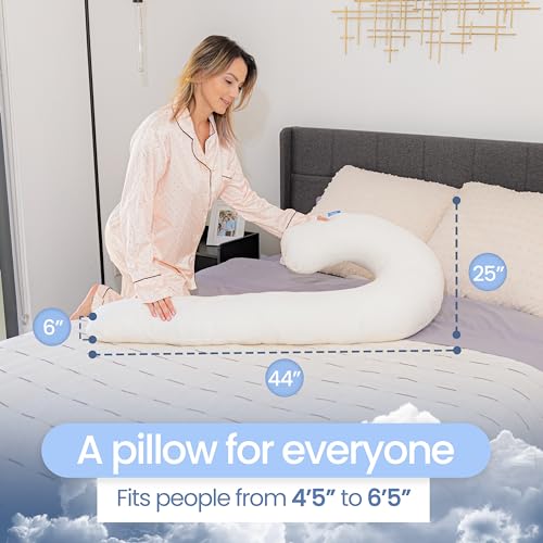 Contour Swan Body Pillow w/Pillowcase & Mesh Laundry Bag - As Seen on TV