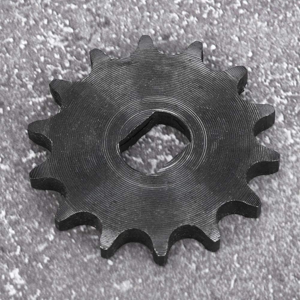 Qiilu 25H Sprocket Bike Sprocket and Chain 14 Tooth Sprocket Gear 428 Metal Chain Sprocket for Electric Scooter 12X17Mm