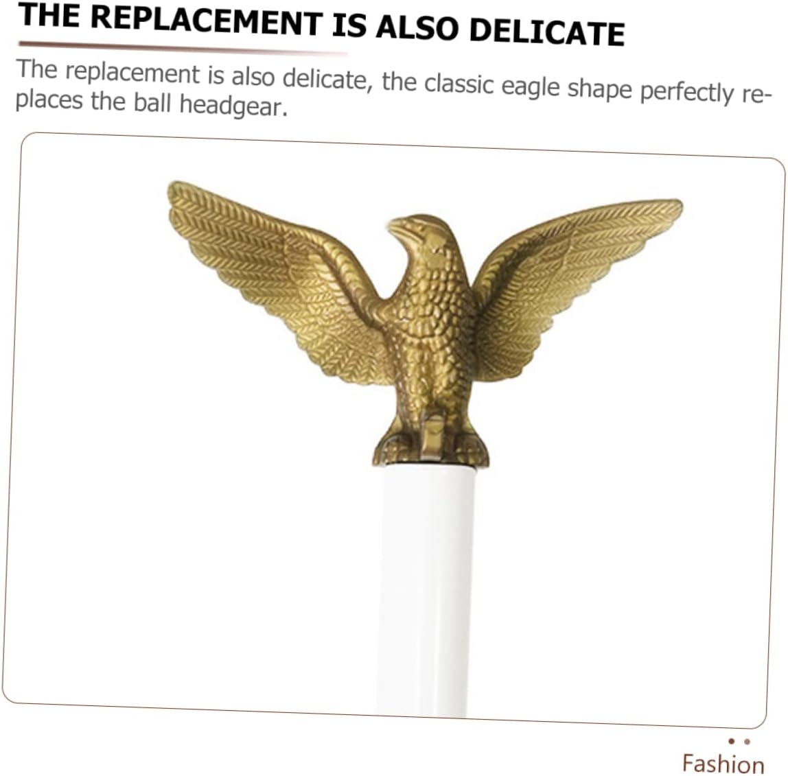 8 Pcs Eagle Flagpole Head Flag Pole Eagle Finial Topper Crafts Flag Topper Outdoor Accessories Metal Decor Metal Trim Top Hat Flag Pole Ornament The Gold Plastic Diagonal Insertion