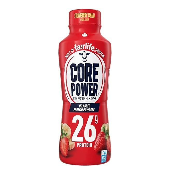 Core Power Protein Shake 26g Variety Pack - No Added Protein Powder, Lactose-Free, Made with Canadian Milk - Pack of 8 Fairlife Protein Shakes, 414mL/14 fl. oz. (Shipped from Canada)