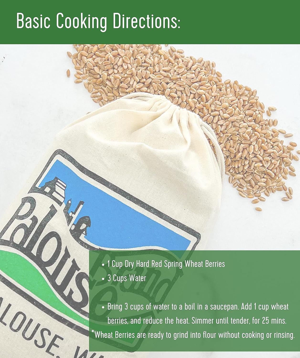 Hard Red Spring Wheat Berries | 25 LBS | Emergency Food Storage Bucket | Non-GMO | Grown on Our Family Farm | Bulk