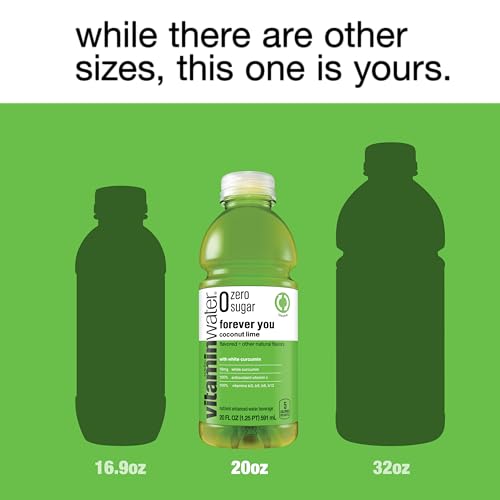 vitaminwater zero forever you nutrient enhanced water w/vitamins, coconut-lime, 20 fl oz, 12 Pack
