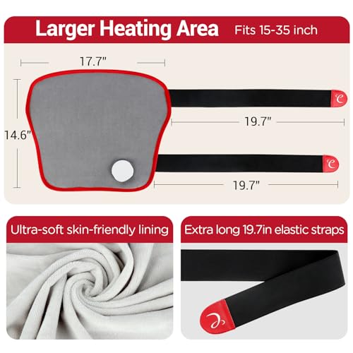 Comfytemp Leg Heating Pad for Pain Relief, FSA HSA Eligible Wearable Heating Pad for Legs and Calf, Birthday Gifts for Women/Men, Electric Heat Wrap for Shin Splint/Knee/Arm/Elbow/Wrist/Thigh (S/M)