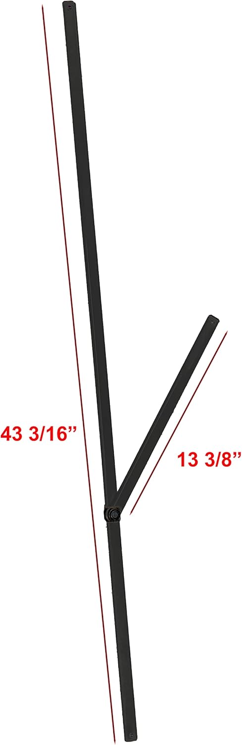 for Ozark Trail Simple Push 10x10 Instant Canopy Gazebo Upper Peak Truss Bars Metal Replacement Parts (Black)