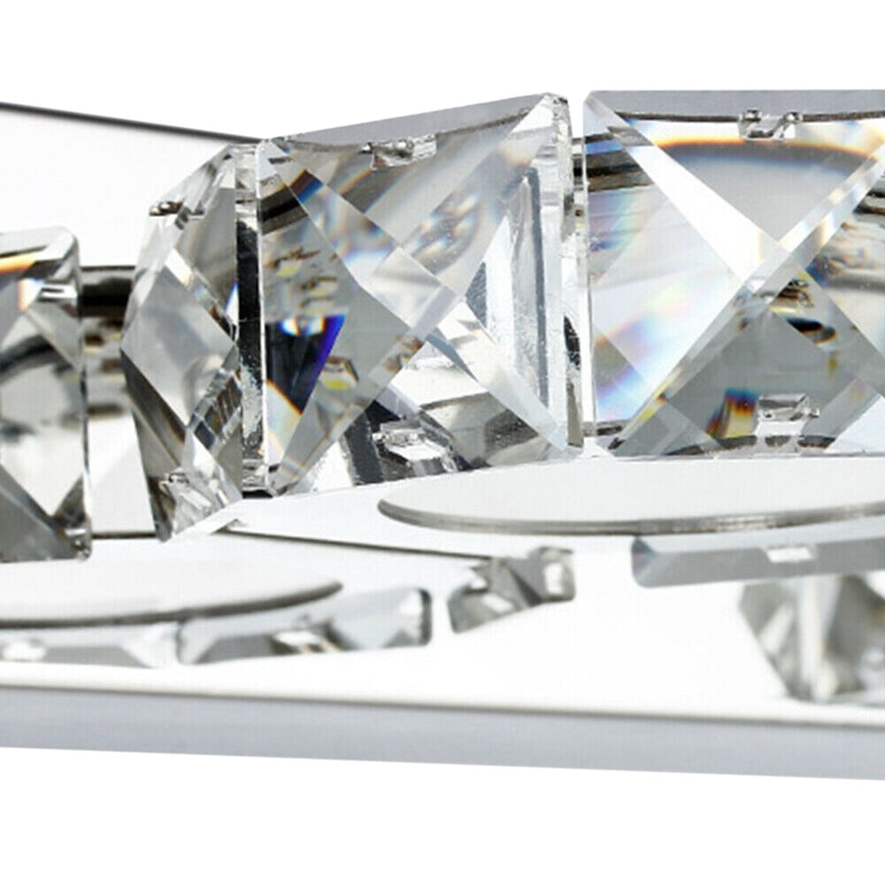 9W Modern Silver Crystal Makeup Mirror Wall-Lamp LED Make-up Vanity Light for Toilet Bathroom Bedrooms